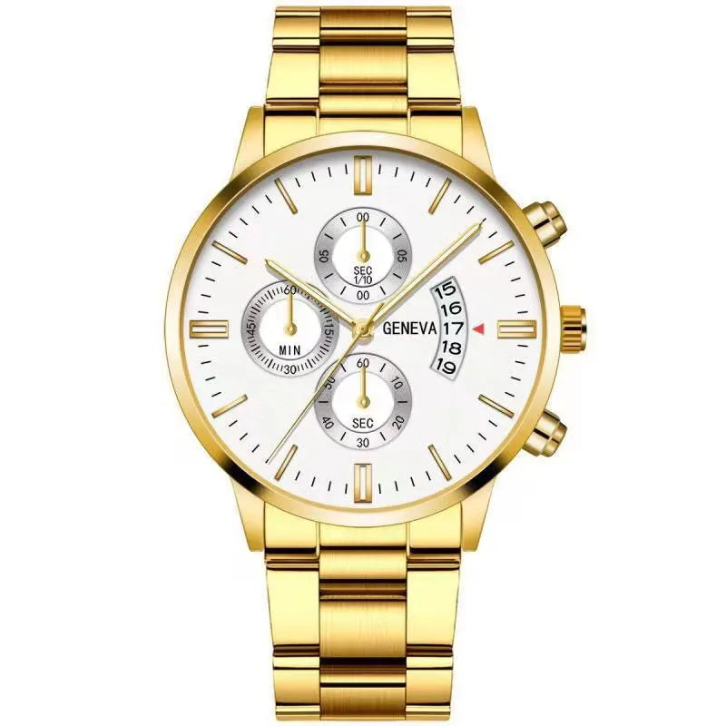 2025 Fashion Men Stainless Steel Watch Luxury Calendar Quartz Wrist Watch Mens Business Watches for Man Clock Montre Homme