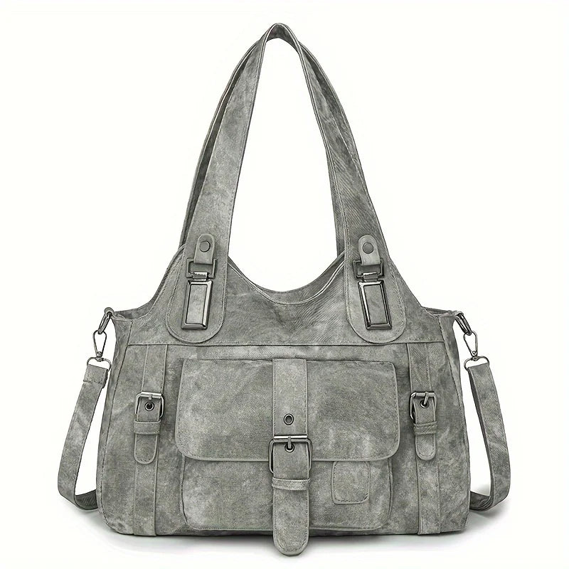 2025 New PU Women Handbag - Fashion Patchwork Tote Bag Spring Simple Design, Spacious Lightweight Shoulder Purse