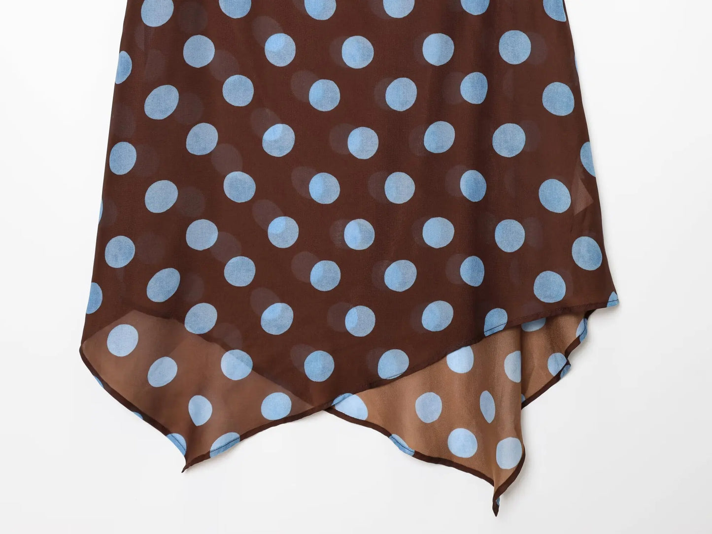 2025 Elegant Women Fashion Polka Dots Print Hem Irregular Midi Skirt Faldas Mujer Female Summer Side Zipper Slim Skirts QUN9329