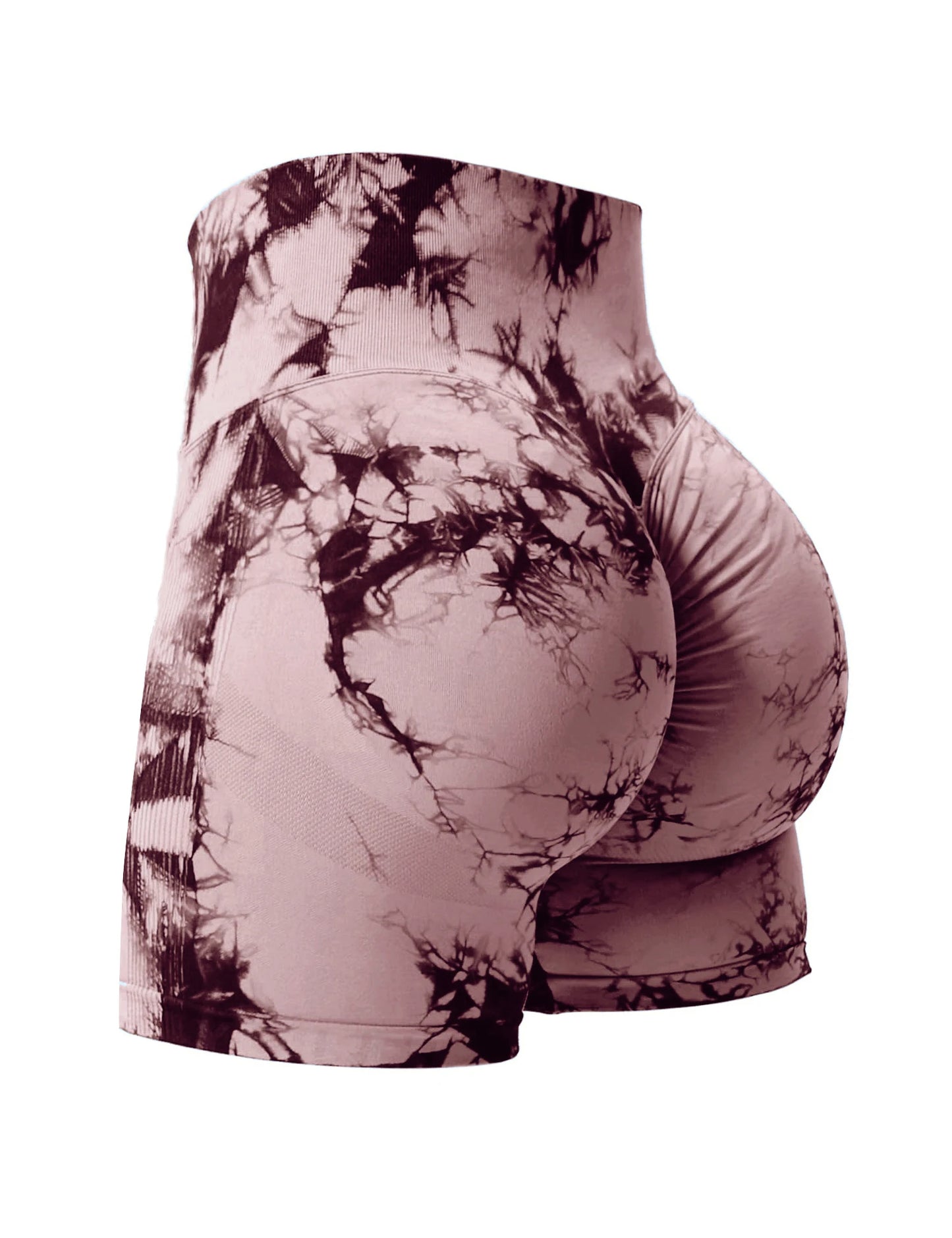2024 Summer New 12 Color Sexy Tie Dye Shorts Woman Fitness Seamless Butt Lifting Shorts One Pieces Activewear Running Outdoors