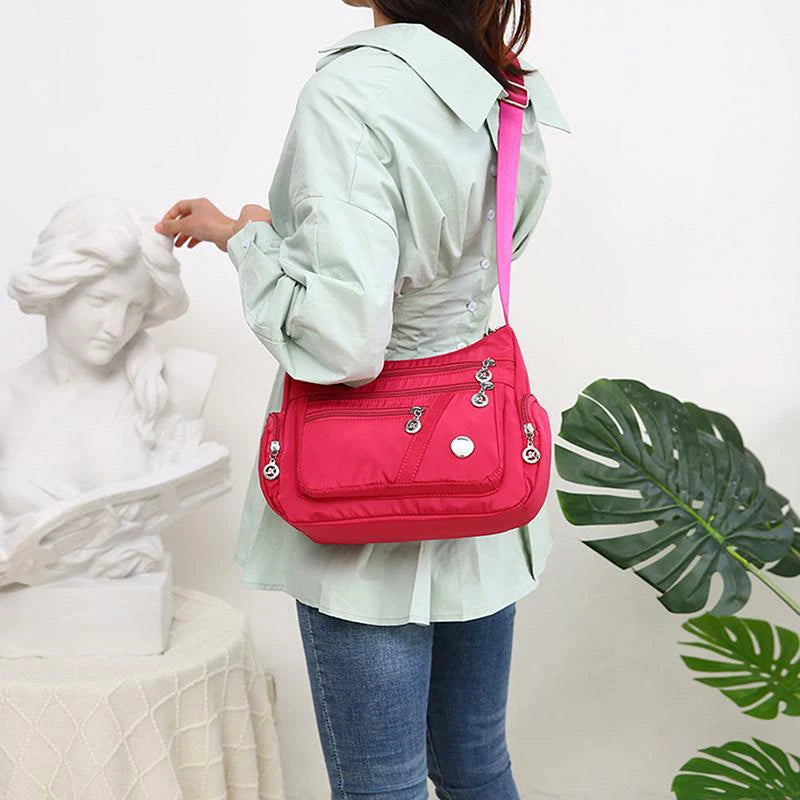 Yogodlns Oxford Waterproof Shoulder Bag Women Casual Crossbody Bag Multifunction Shopping Handbag Large Capacity Messenger Bag