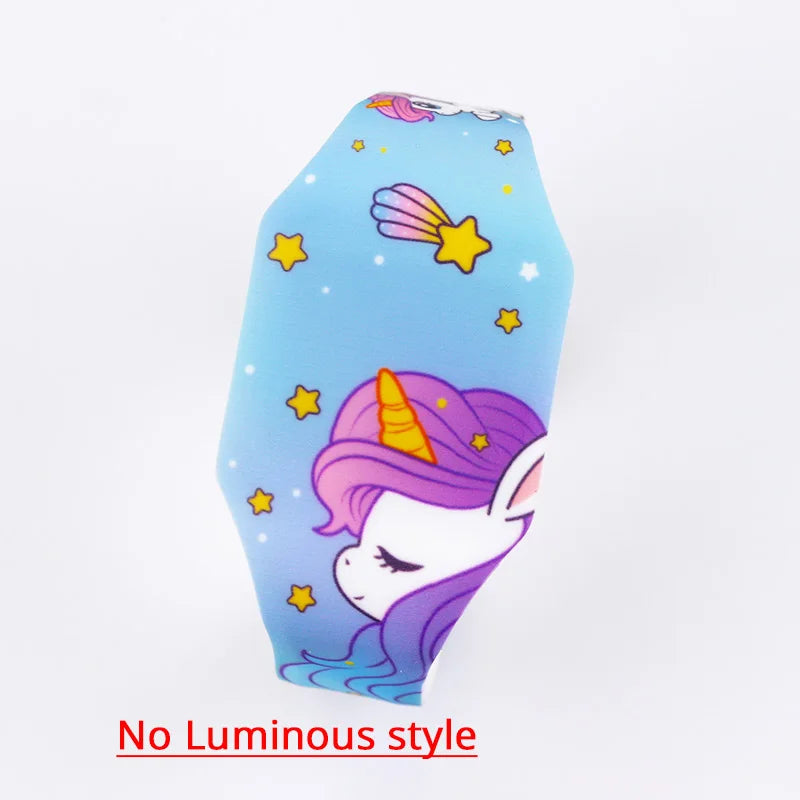 New Luminous Unicorn Child Watches For Girl Ocean World LED Watch Kids Student Electronic Watch Clock Reloj Infantil