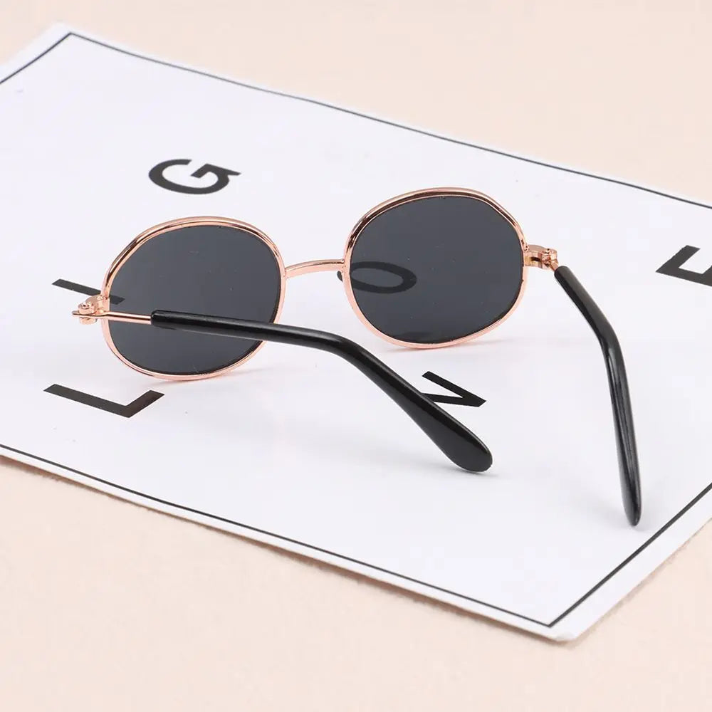 8.5cm Miniature Doll Sunglasses Metal Frame Glasses Lovely Eyewear Eyeglasses For 20cm Cotton Doll Glasses Accessories