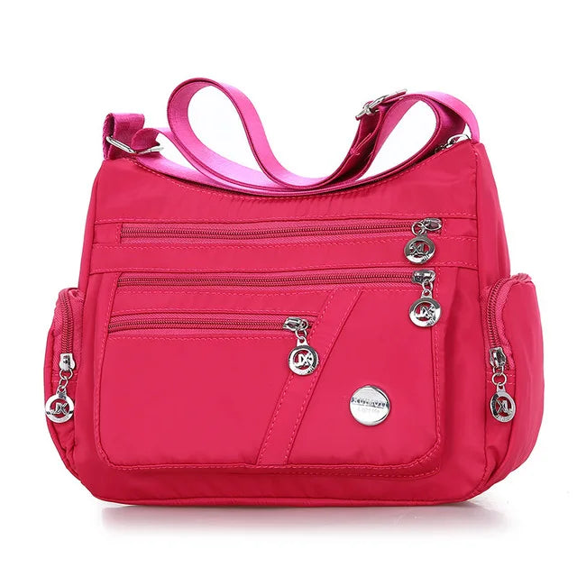 Yogodlns Oxford Waterproof Shoulder Bag Women Casual Crossbody Bag Multifunction Shopping Handbag Large Capacity Messenger Bag