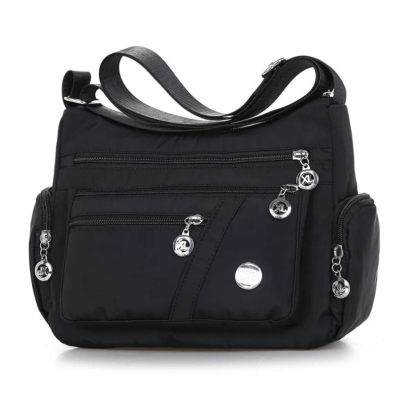 Yogodlns Oxford Waterproof Shoulder Bag Women Casual Crossbody Bag Multifunction Shopping Handbag Large Capacity Messenger Bag