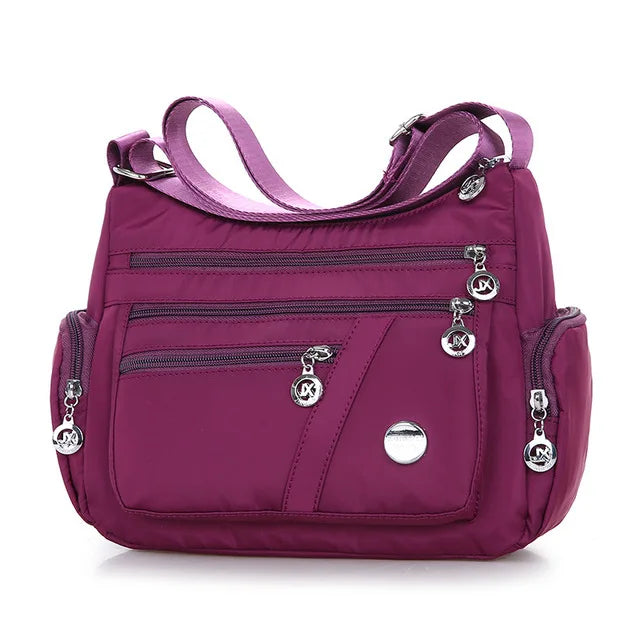 Yogodlns Oxford Waterproof Shoulder Bag Women Casual Crossbody Bag Multifunction Shopping Handbag Large Capacity Messenger Bag