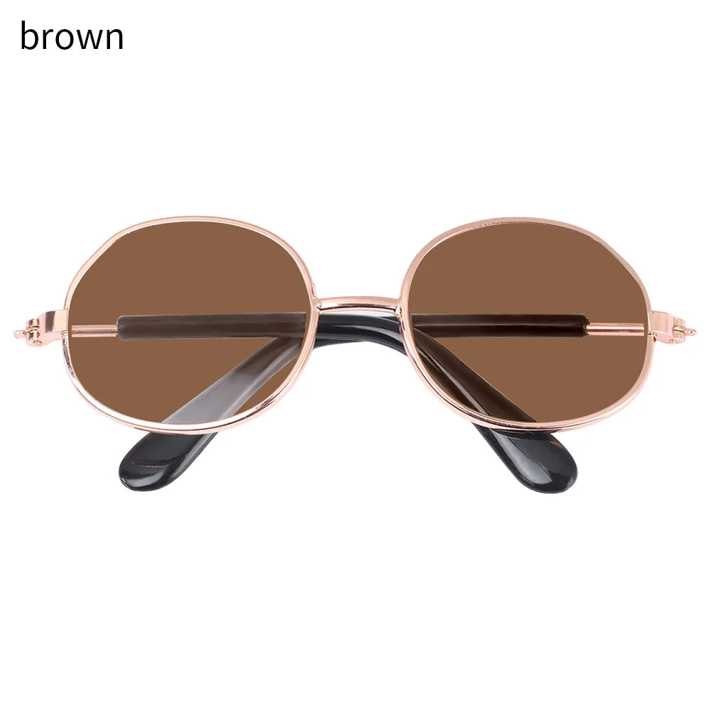 8.5cm Miniature Doll Sunglasses Metal Frame Glasses Lovely Eyewear Eyeglasses For 20cm Cotton Doll Glasses Accessories