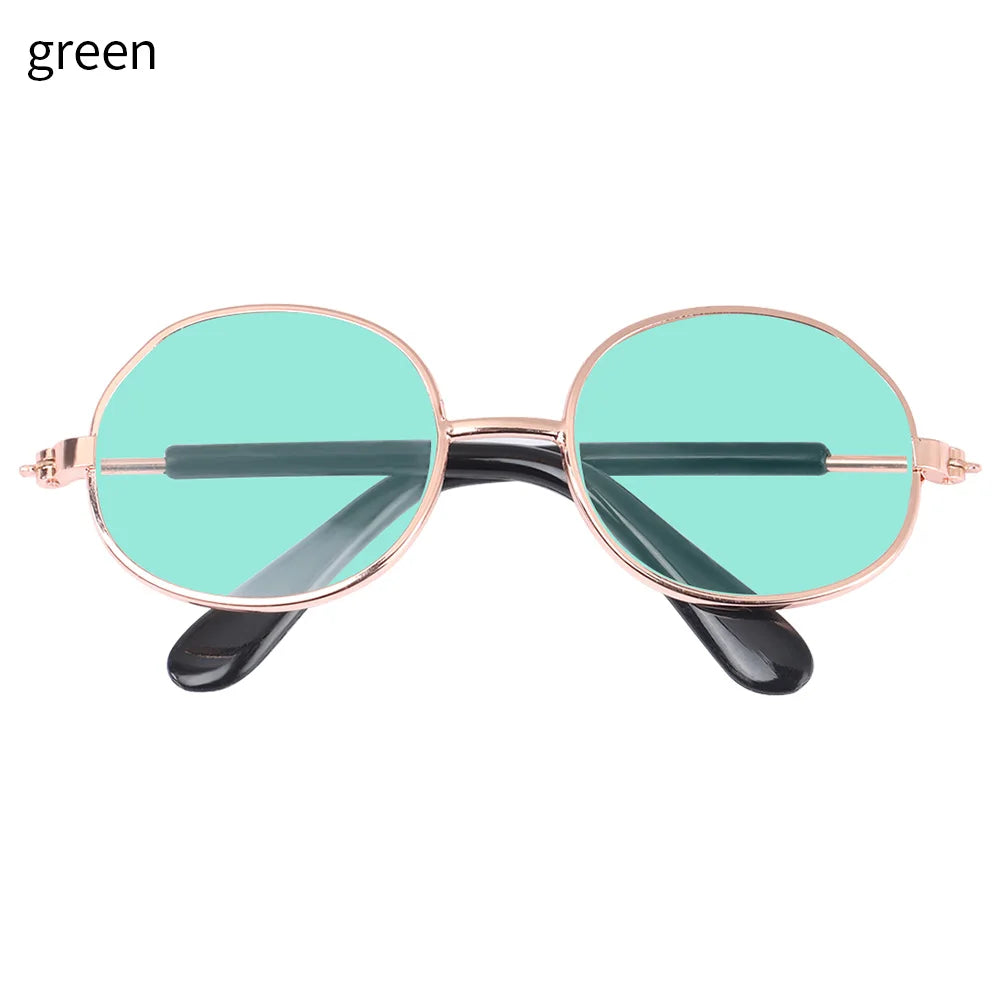 8.5cm Miniature Doll Sunglasses Metal Frame Glasses Lovely Eyewear Eyeglasses For 20cm Cotton Doll Glasses Accessories