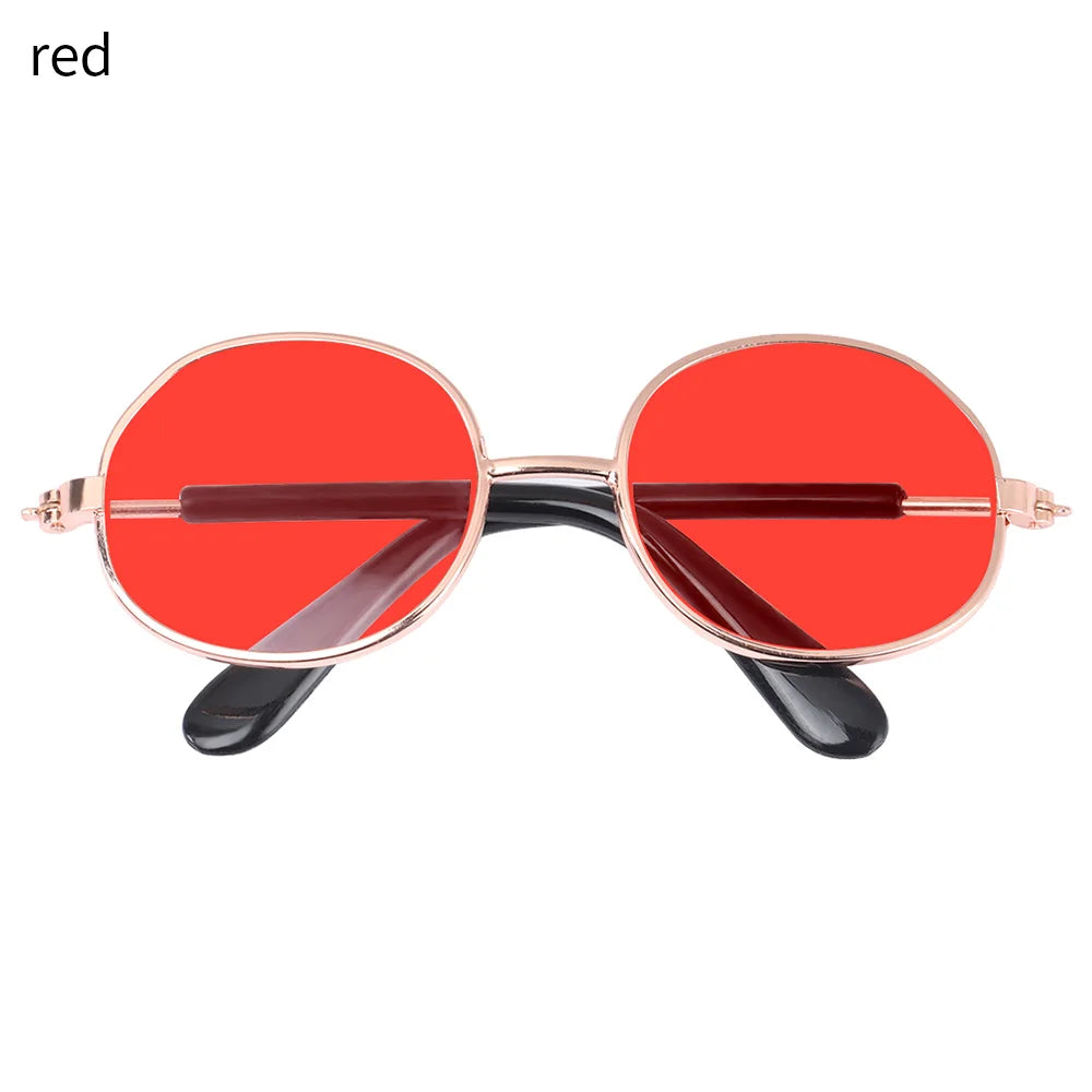 8.5cm Miniature Doll Sunglasses Metal Frame Glasses Lovely Eyewear Eyeglasses For 20cm Cotton Doll Glasses Accessories