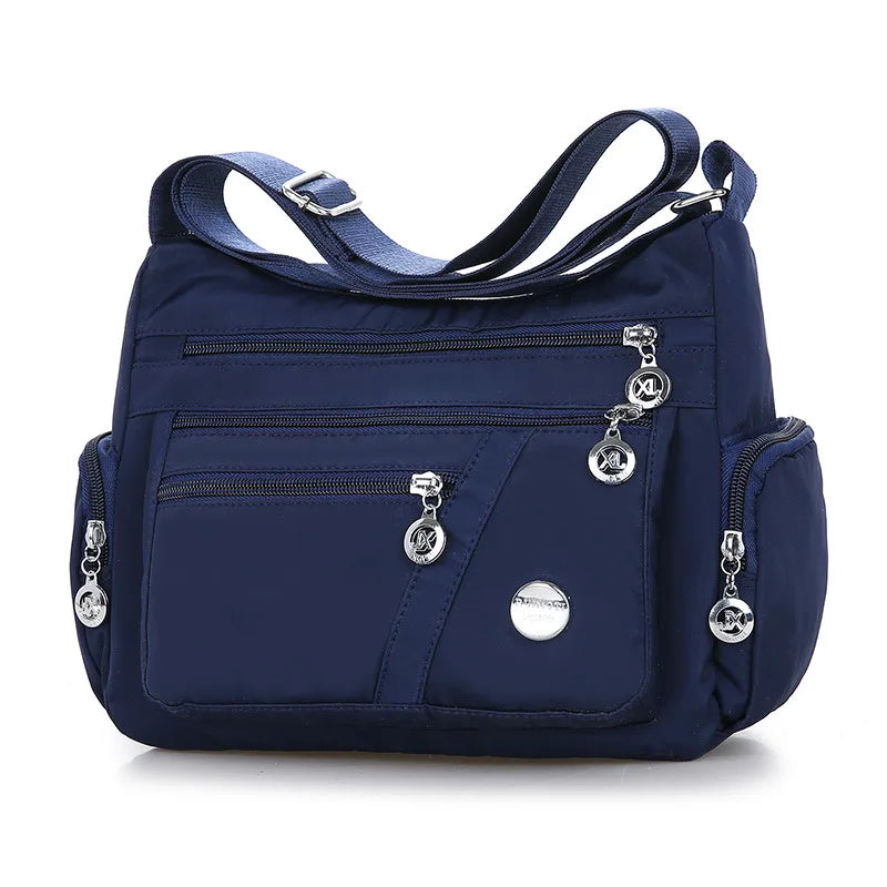 Yogodlns Oxford Waterproof Shoulder Bag Women Casual Crossbody Bag Multifunction Shopping Handbag Large Capacity Messenger Bag