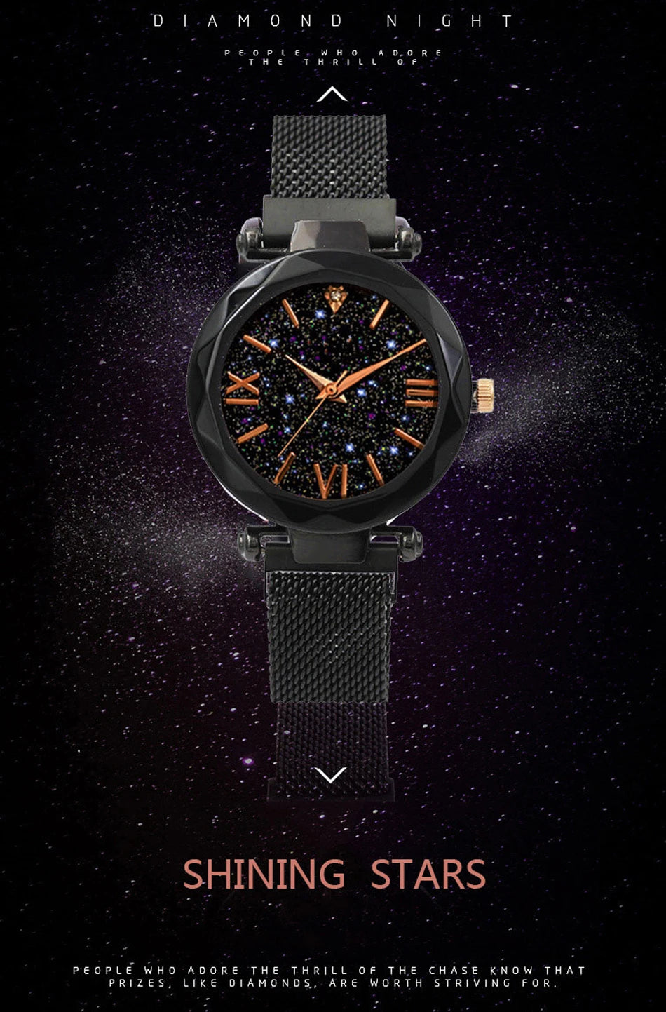reloj mujer Women's Fashion Starry Sky Watches Magnet Buckle Mesh Belt Diamond Quartz Watch Women Dress Clock relogio feminino