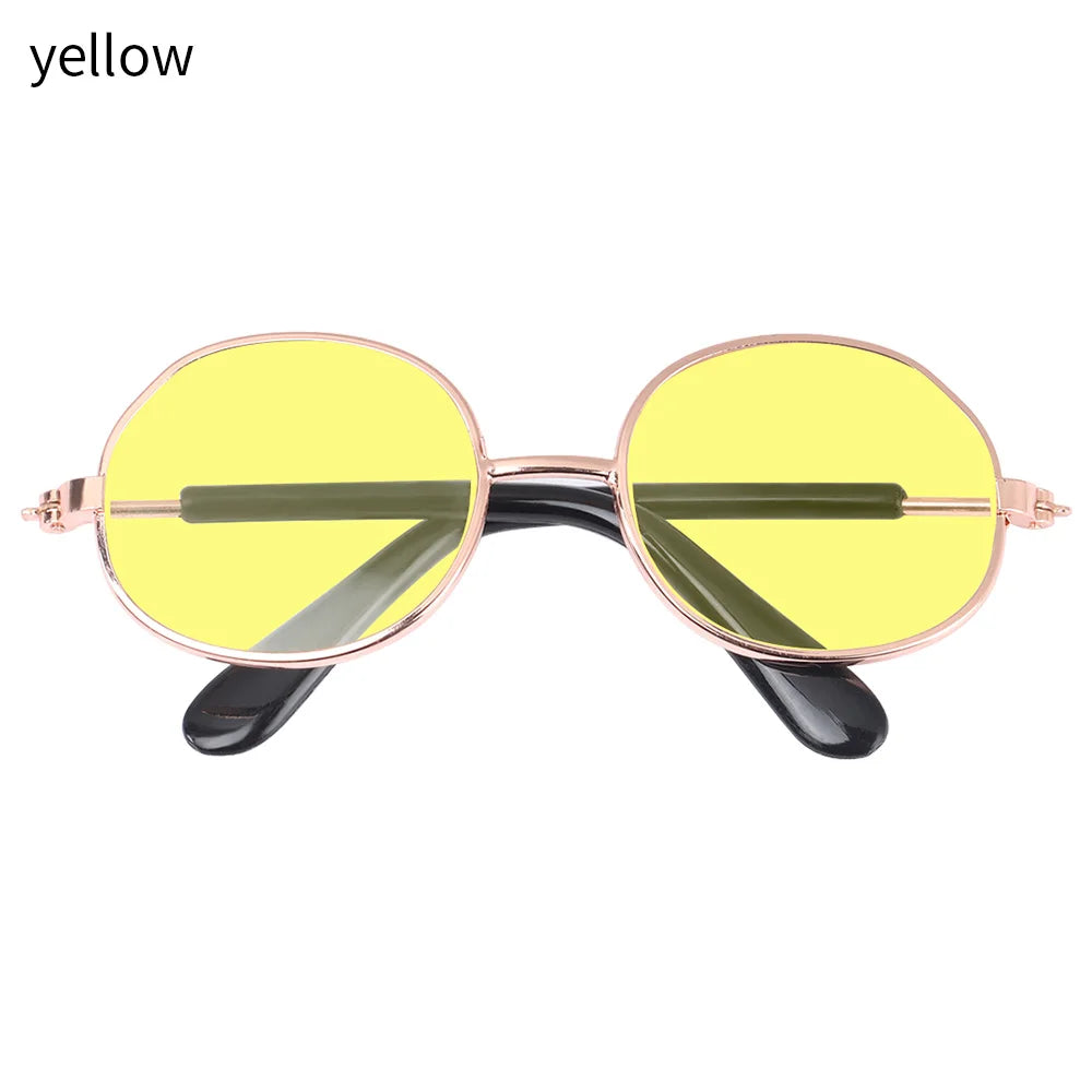 8.5cm Miniature Doll Sunglasses Metal Frame Glasses Lovely Eyewear Eyeglasses For 20cm Cotton Doll Glasses Accessories