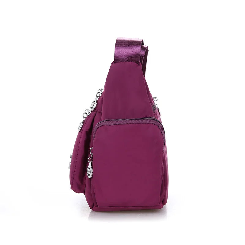 Yogodlns Oxford Waterproof Shoulder Bag Women Casual Crossbody Bag Multifunction Shopping Handbag Large Capacity Messenger Bag