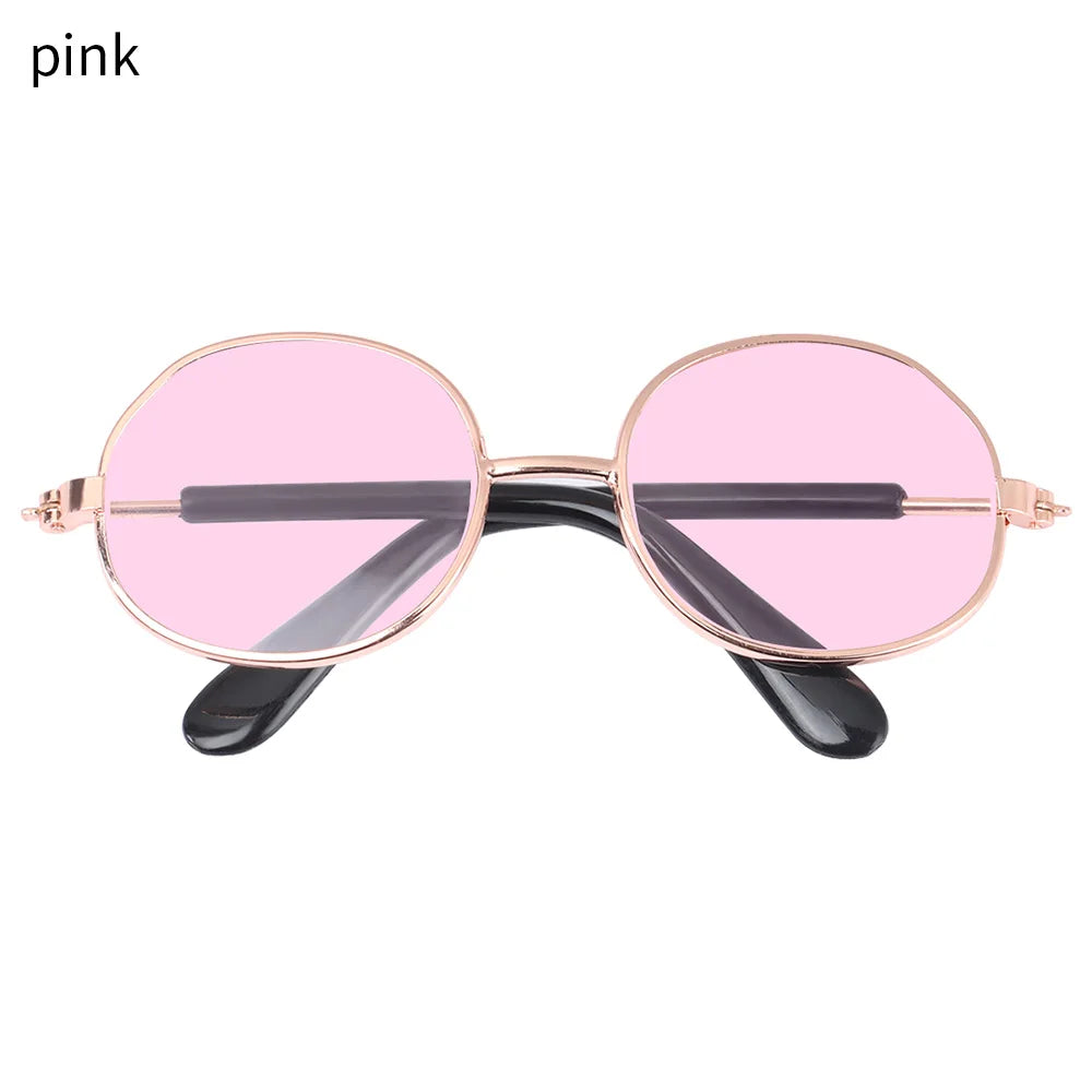 8.5cm Miniature Doll Sunglasses Metal Frame Glasses Lovely Eyewear Eyeglasses For 20cm Cotton Doll Glasses Accessories