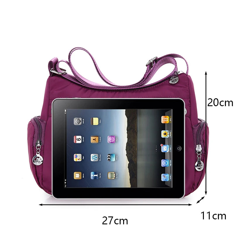 Yogodlns Oxford Waterproof Shoulder Bag Women Casual Crossbody Bag Multifunction Shopping Handbag Large Capacity Messenger Bag
