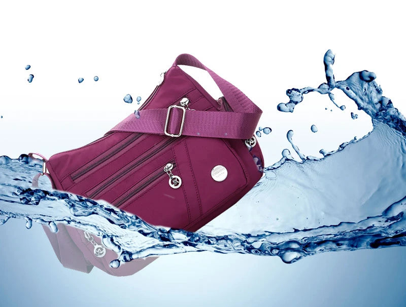 Yogodlns Oxford Waterproof Shoulder Bag Women Casual Crossbody Bag Multifunction Shopping Handbag Large Capacity Messenger Bag