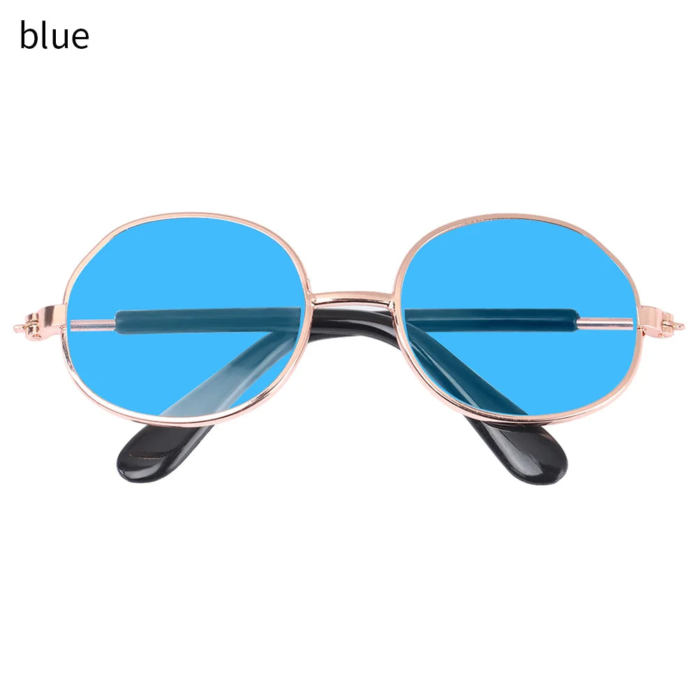 8.5cm Miniature Doll Sunglasses Metal Frame Glasses Lovely Eyewear Eyeglasses For 20cm Cotton Doll Glasses Accessories