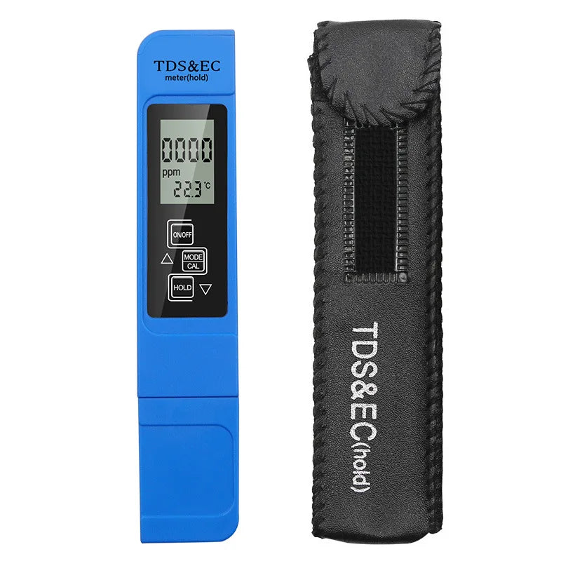 Digital Water Quality Tester TDS EC Meter Range 0-9990 Multifunctional Water Purity Temperature Meter TEMP PPM Tester