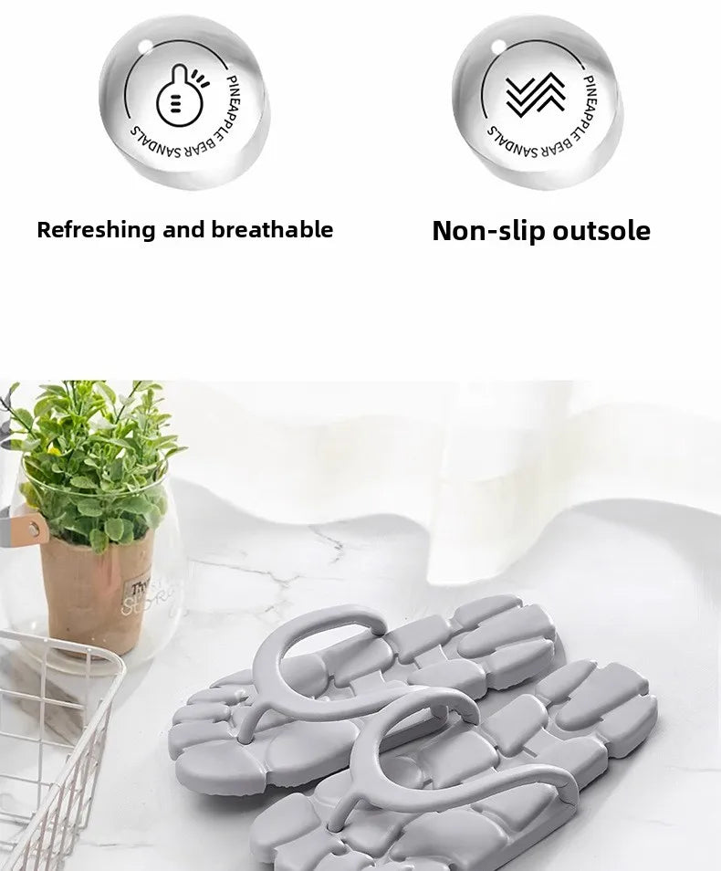 Beach Slides For Women Mens Beach Slippers Arch-Support Quick-Dry Foldable Slides For Business Trip Travel Garden Yoga Shower