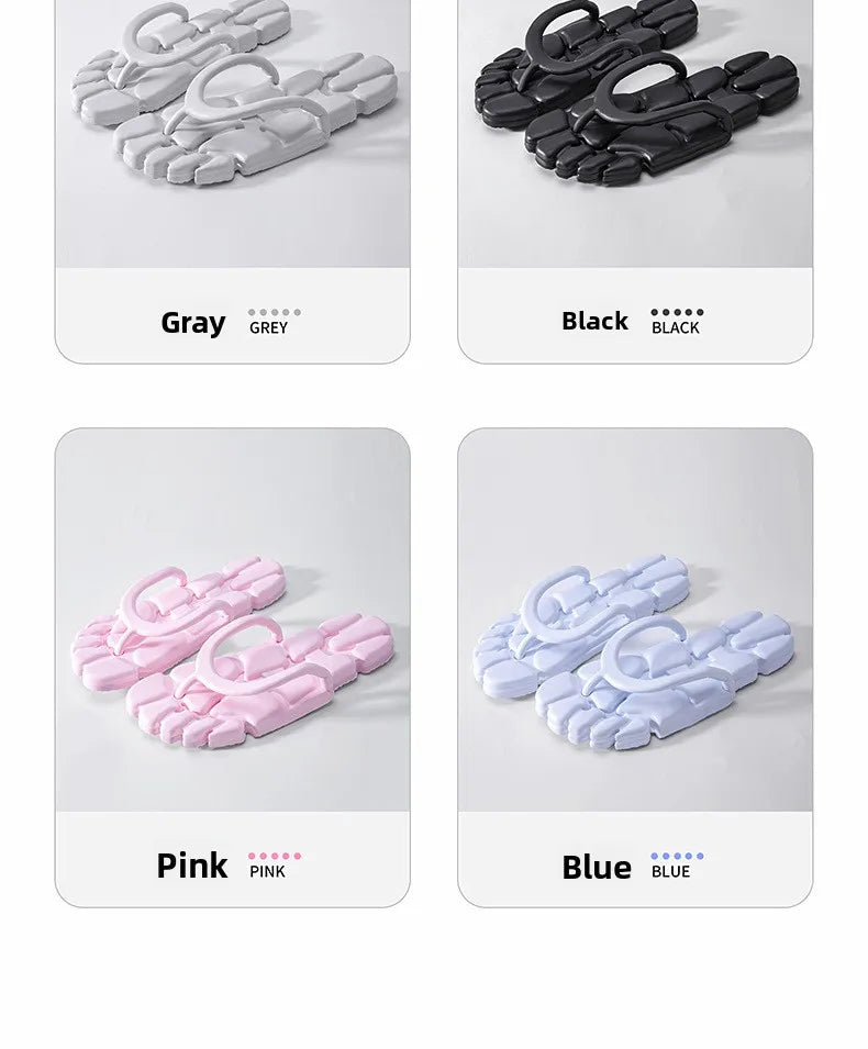 Beach Slides For Women Mens Beach Slippers Arch-Support Quick-Dry Foldable Slides For Business Trip Travel Garden Yoga Shower