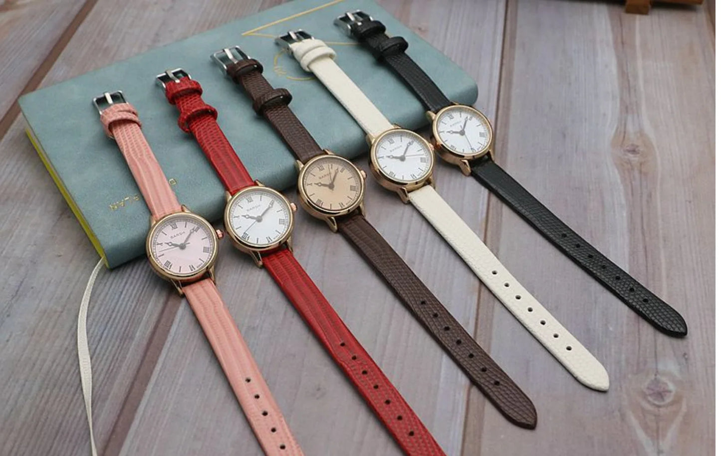 Fashion Student Watch Belt Watch Small Plate Light and Thin Student Exam Watch Women's Retro Quartz Wristwatch Relógio Feminino
