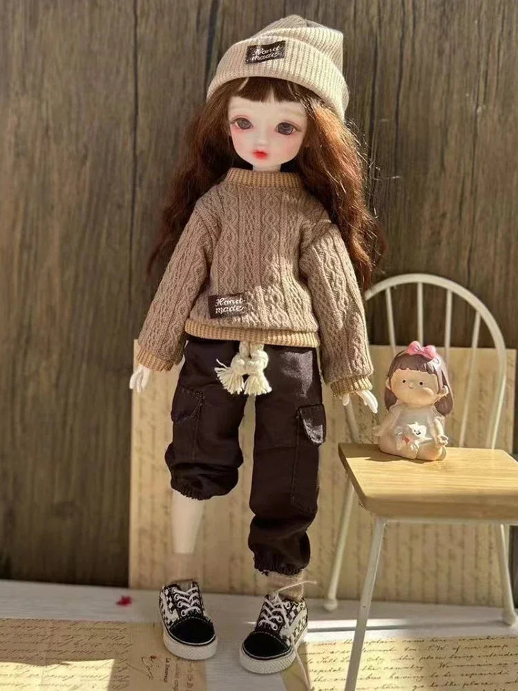 30cm Doll Clothes Accessories Casual Sweater Set 1/6 BJD Doll Outfit Set Girl Toy Gift