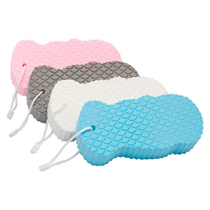 4pcs Soft Bath Sponge Body Scrub Bast Wisp Massage Brush Body Washcloth Skin Scrubber Relax Exfoliating Shower Accessories