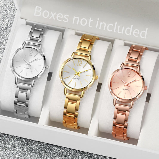 1/2/3PCS Fashion Women Watches Simple Dial Analog Quartz Watch for Women Reloj Mujer Girls Clock Gift（Without Box）