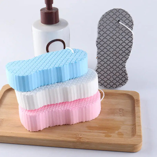 4pcs Soft Bath Sponge Body Scrub Bast Wisp Massage Brush Body Washcloth Skin Scrubber Relax Exfoliating Shower Accessories