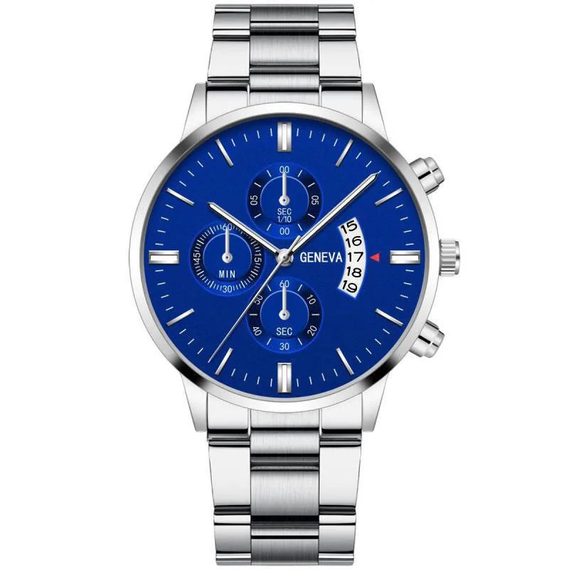 2025 Fashion Men Stainless Steel Watch Luxury Calendar Quartz Wrist Watch Mens Business Watches for Man Clock Montre Homme
