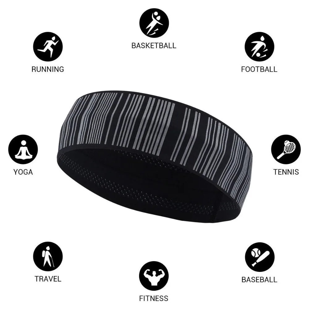 Non Slip Headband Stretchy Soft Running Wicking Head Sweat Set for Workout Sports Fitness Headwear Athletic Wear Yoga Hairbands