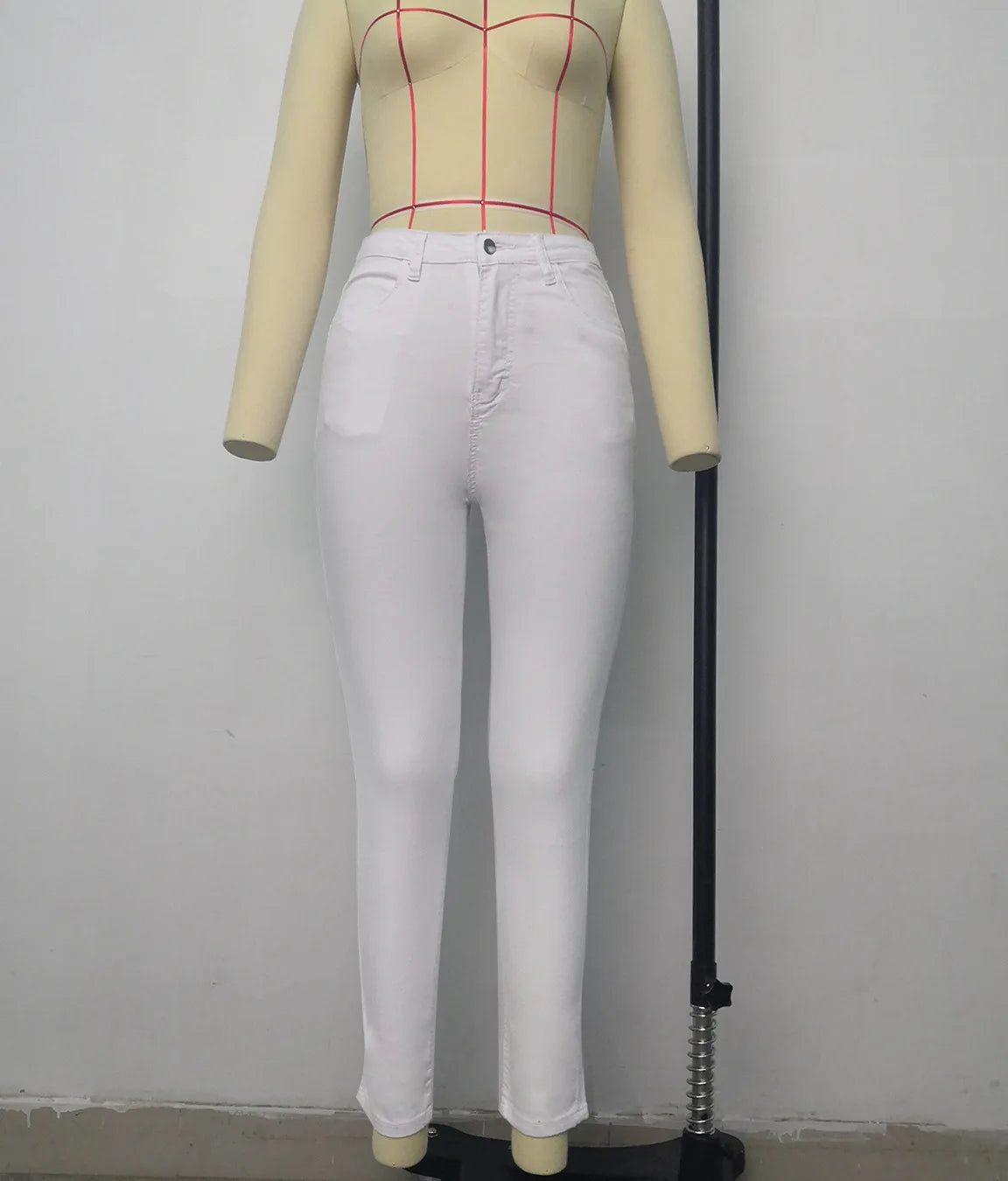 2025 Spring New 5 Colors High Waist Thin Jeans For Women Fashion Casual Slim Elastic Denim Pencil Pants S-3XL Drop Shipping