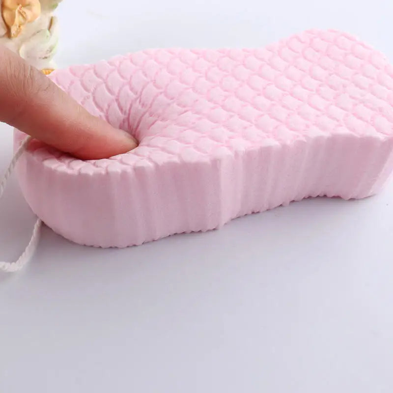 4pcs Soft Bath Sponge Body Scrub Bast Wisp Massage Brush Body Washcloth Skin Scrubber Relax Exfoliating Shower Accessories