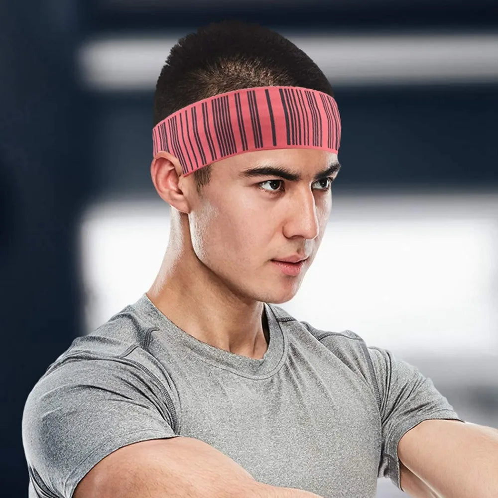 Non Slip Headband Stretchy Soft Running Wicking Head Sweat Set for Workout Sports Fitness Headwear Athletic Wear Yoga Hairbands
