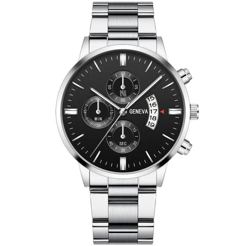 2025 Fashion Men Stainless Steel Watch Luxury Calendar Quartz Wrist Watch Mens Business Watches for Man Clock Montre Homme