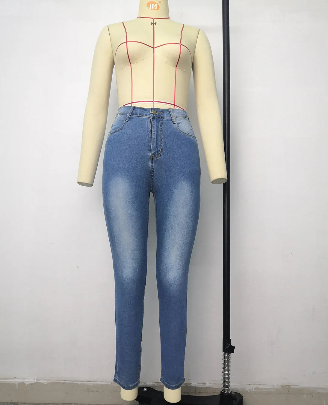 2025 Spring New 5 Colors High Waist Thin Jeans For Women Fashion Casual Slim Elastic Denim Pencil Pants S-3XL Drop Shipping