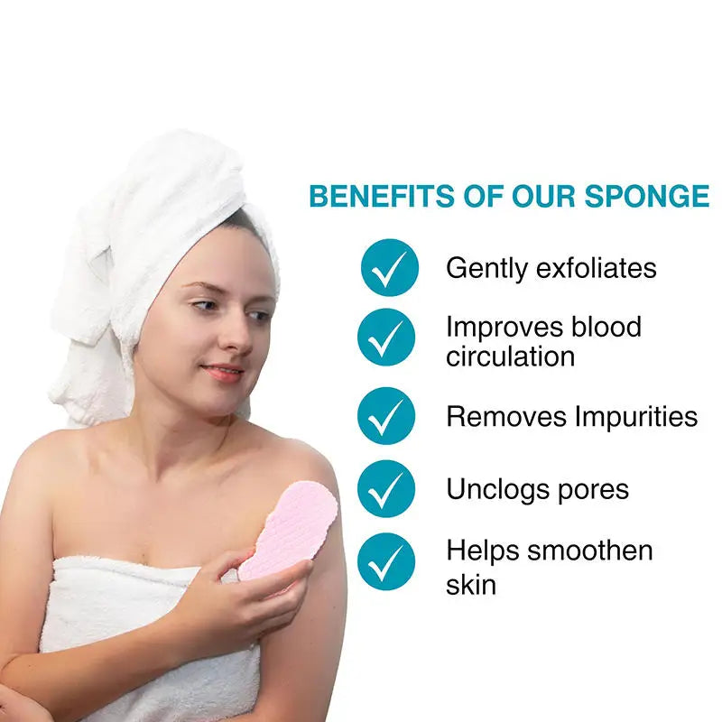 4pcs Soft Bath Sponge Body Scrub Bast Wisp Massage Brush Body Washcloth Skin Scrubber Relax Exfoliating Shower Accessories