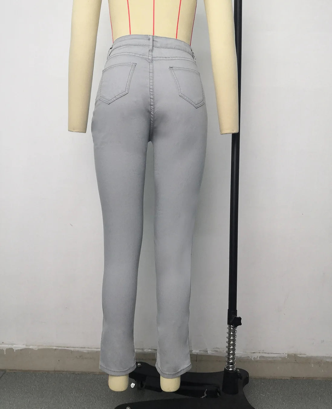 2025 Spring New 5 Colors High Waist Thin Jeans For Women Fashion Casual Slim Elastic Denim Pencil Pants S-3XL Drop Shipping