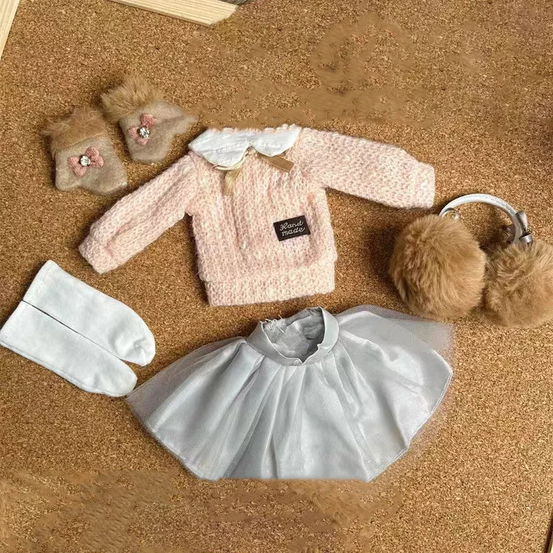 30cm Doll Clothes Accessories Casual Sweater Set 1/6 BJD Doll Outfit Set Girl Toy Gift