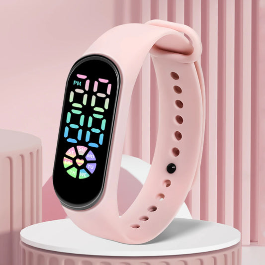 Children's Watch New Simple Sports Colorful Bracelet Boys and Girls Leisure LED Student Bracelet Festival Gift