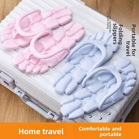Beach Slides For Women Mens Beach Slippers Arch-Support Quick-Dry Foldable Slides For Business Trip Travel Garden Yoga Shower
