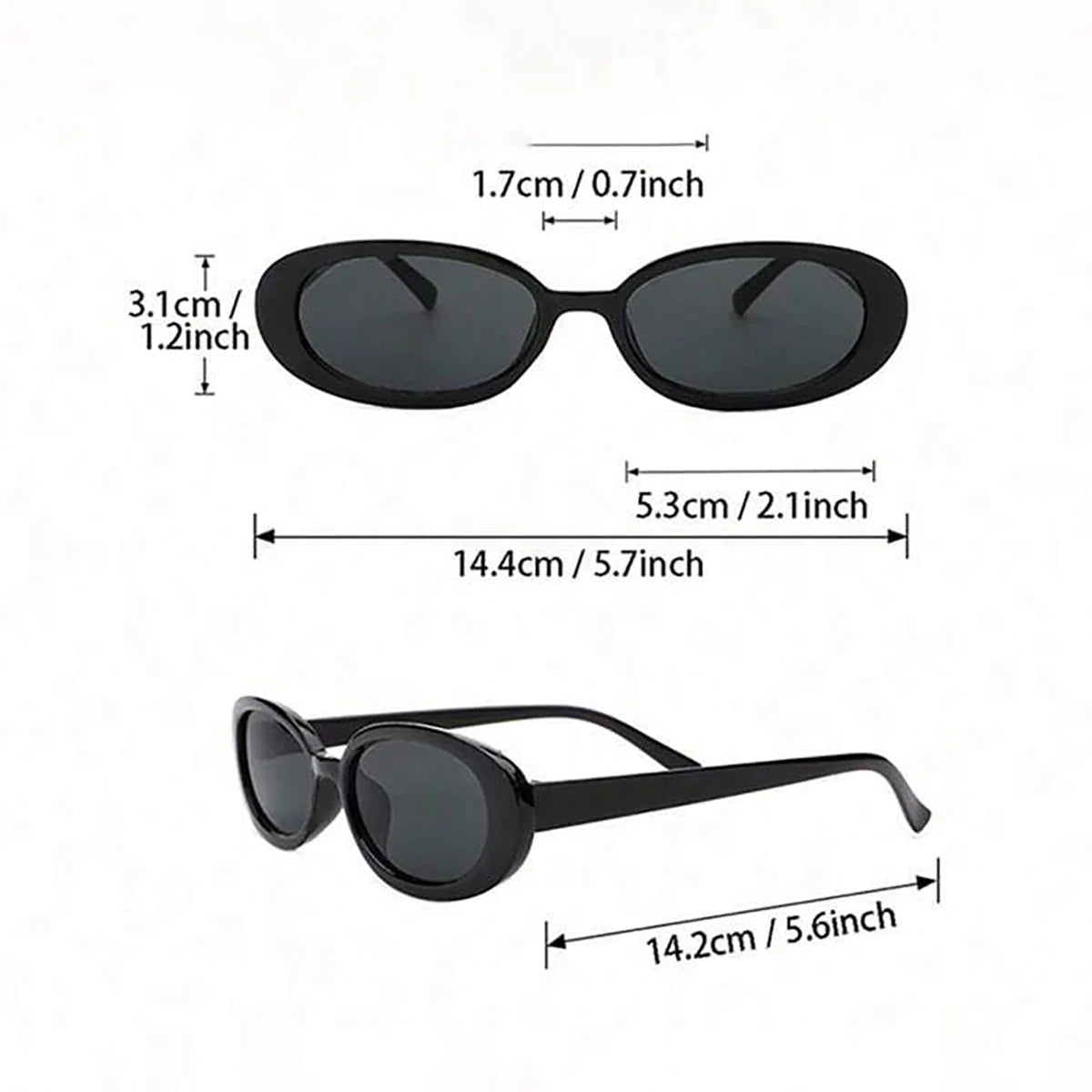 6PCS Women Small Oval Sunglasses Vintage Women's Brand Designer Sun Glasses Fashion UV Protection Shades UV400 Oculos De Sol