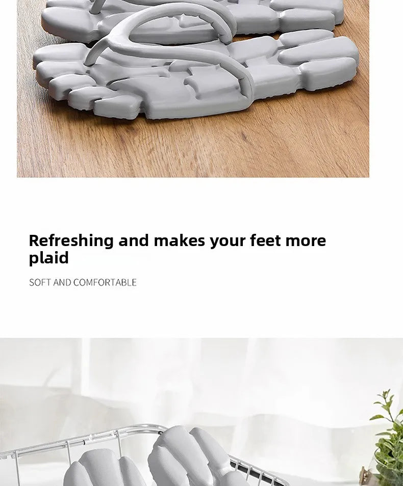 Beach Slides For Women Mens Beach Slippers Arch-Support Quick-Dry Foldable Slides For Business Trip Travel Garden Yoga Shower