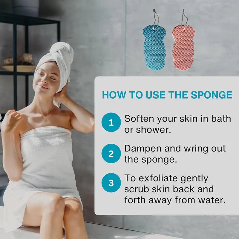 4pcs Soft Bath Sponge Body Scrub Bast Wisp Massage Brush Body Washcloth Skin Scrubber Relax Exfoliating Shower Accessories