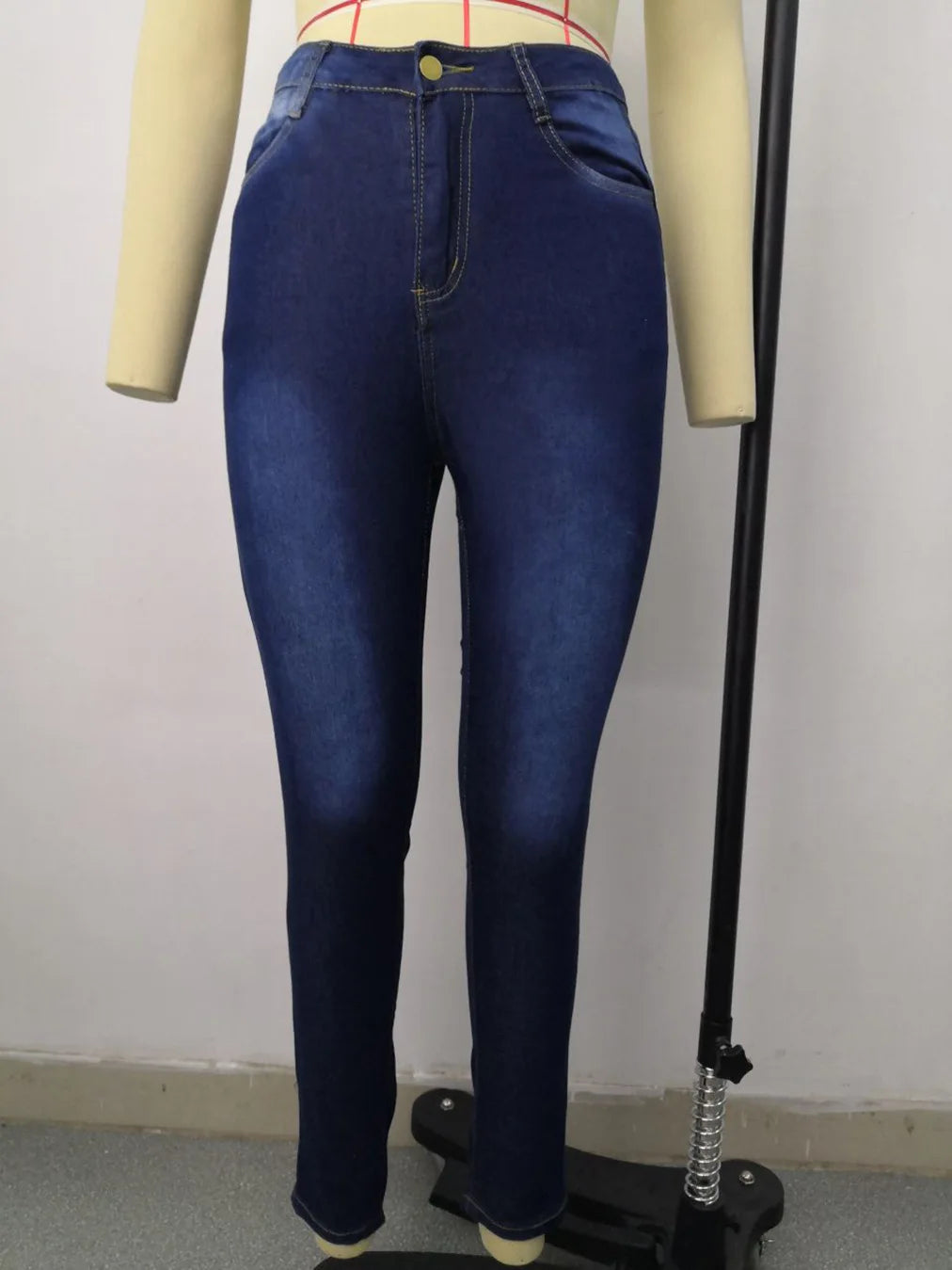 2025 Spring New 5 Colors High Waist Thin Jeans For Women Fashion Casual Slim Elastic Denim Pencil Pants S-3XL Drop Shipping